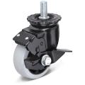 Heavy Duty Caster Wheels Blue with Side Brake