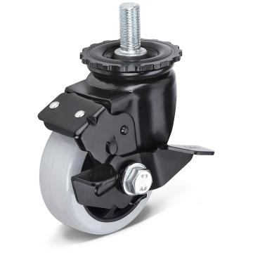 Heavy Duty Caster Wheels Blue with Side Brake