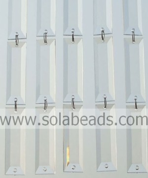 Holiday Decoration 6*23*75MM Acrylic Ring Beaded Trim