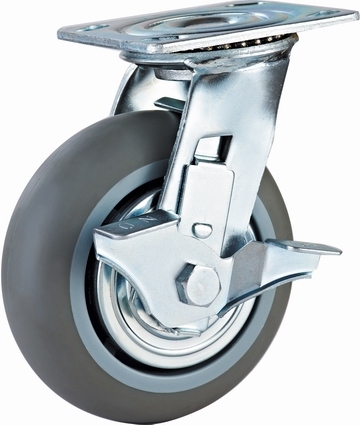 Heavy Duty Double Ball Bearing TPR Castors