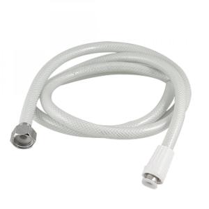 flexible de douche en pvc tressé blanc