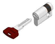 Single side pc key lock cylinder