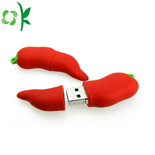 Red Chili Silicone Penutup USB Flash Drive Cover