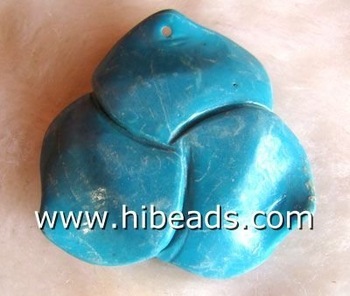 wholesale clover shape turquoise pendant TQP0033