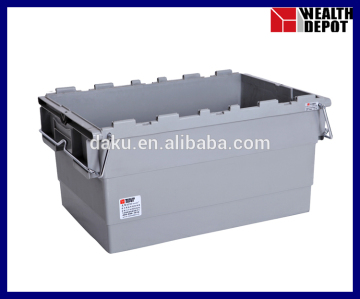 Plastic Stacking Boxes with Bars for Material Handling