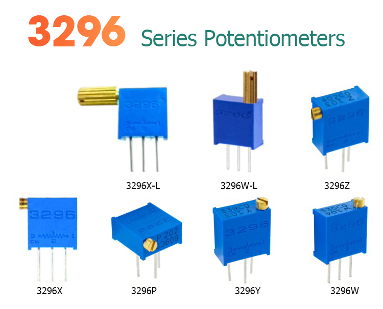 Lorida RM065 RM-065 100 200 500 1K 2K 5K 10K 20K 50K 100K 200K 500K 1M Ohm Trimpot Trimmer Potentiometer Variable Resistor
