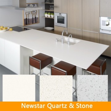 Newstar pure white composite quartz countertop