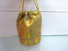 2014 New Products Cotton Fabric Jute Water Bottle Drawstring Bag Or Promotional Bag / Punch