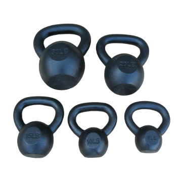 high quality black painted cast iron kettlebell