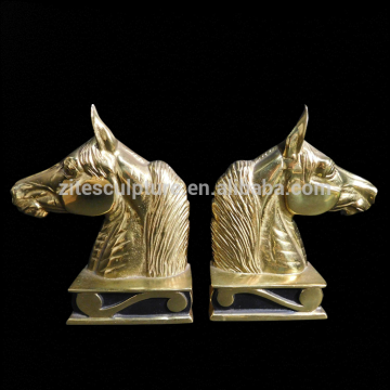 Western Style Bronze Horse Head Bookends