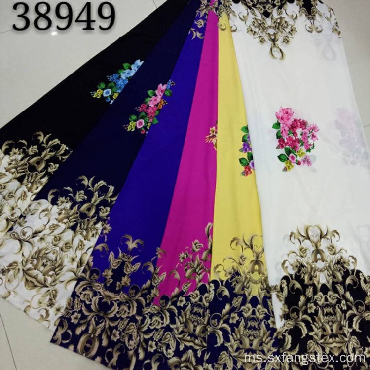 Fabrik Pakaian Sifon Mutiara Bercetak 100% Polyester Custom