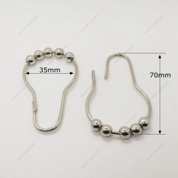 High quality 12pcs/set metal curtain hook