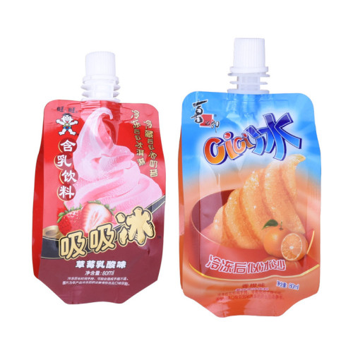 100% PE-PCR Resin Zipper Recycling Pouches Juice Packing