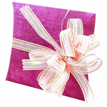 Special paper candy pouch with ribbon tie