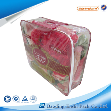 pvc zipper duvet storage bag with zipper lock