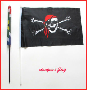 polyester pirate hand waving flag