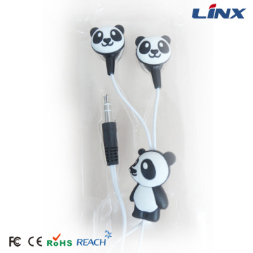 Factory Children Adorable Cartoon Panda Retractable Earphone