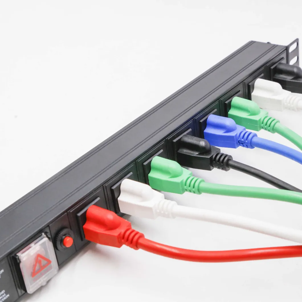 Rack Mount Power Distribution Unit 8-Way 0u Vertical IEC C13 PDU with 16A IEC60309 Plug