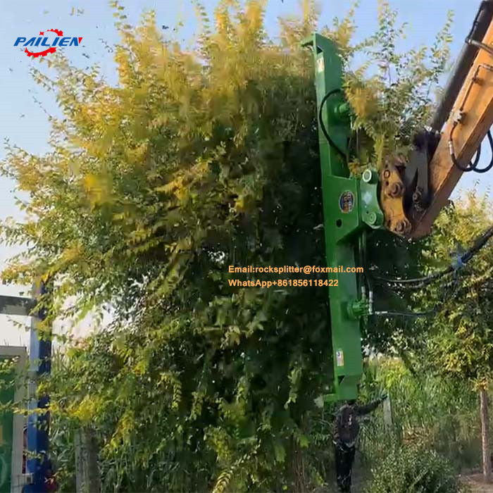 Forestry machinery excavator attachment tree branch saw cutting head for trimming on sale