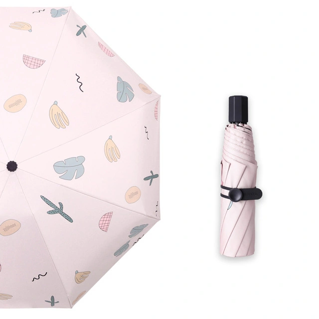 Women Compact Rain Paraguas 5 Fold Mini Pocket Folding Promotional Gift Custom Print Cheap Capsule Umbrella