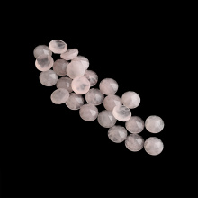 Natural Rose Quartz Round Flat bottom facet Cut