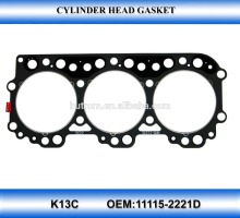 Metal material K13C/12V 11115-2221D engine gasket kit cylinder gasket