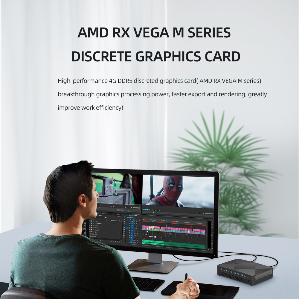 Gaming Computer i5-8305G AMD RX VegaM 4G Graphics