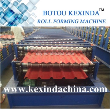 Double layer roof plate rolling forming machine