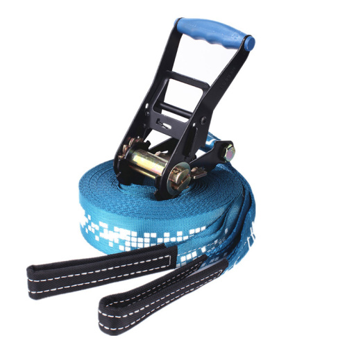 Slackline With Customized Ergo Ratchet Tie Down