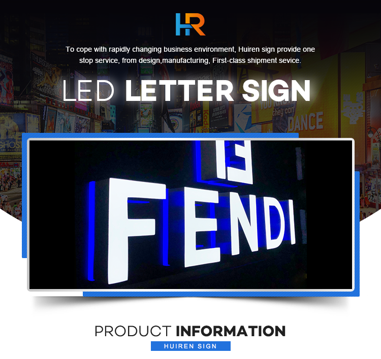 Outdoor LED Front with Back Light Letters 3D Acrylic Channel Letter LED Letter Sign for Store