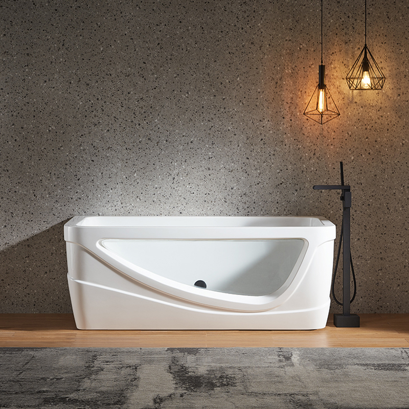 High Quality 1700x830x660MM 2 Years Warranty White Acrylic Soaking Freestanding Bathtub