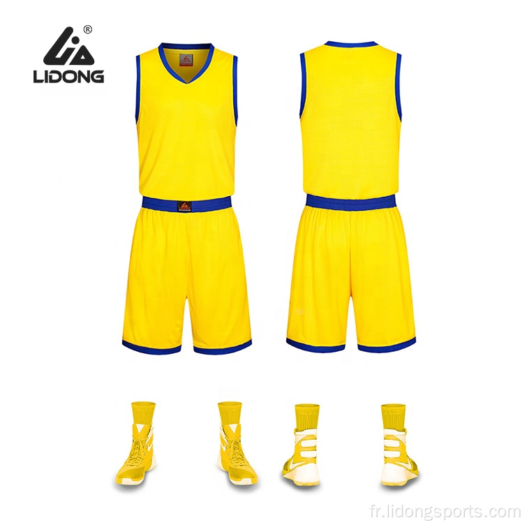 Jerseys de basket-ball personnalisés uniformes de basket-ball bon marché