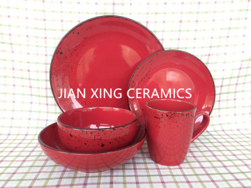 Stoneware Dinnerware set with speckles