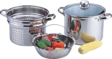 4pcs  stainess steel pasta pot