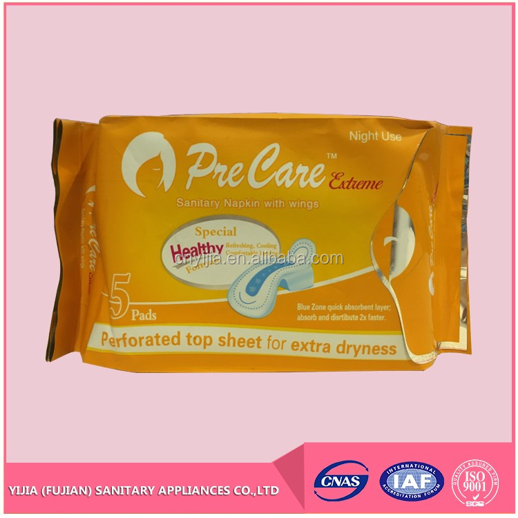 Disposable Ultra thin sanitary napkins pad with negative