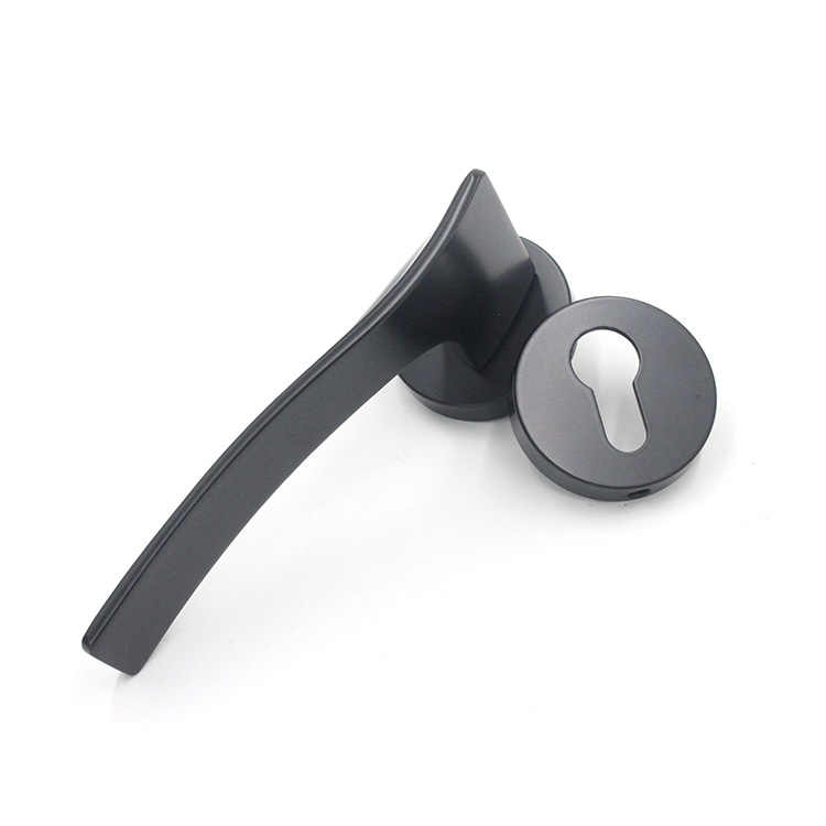 Simple type door hardware china modern exterior black door lever handle