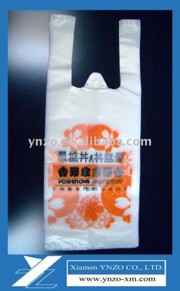 Clear T shirt bag for food packing