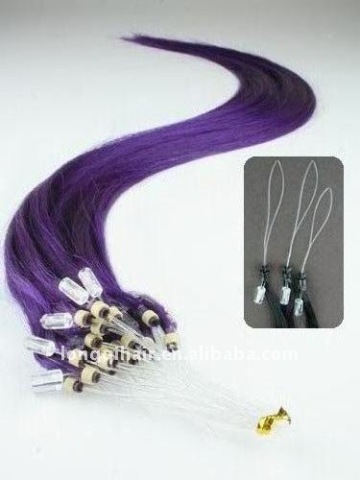 fashion purple micro loop ring hair extension