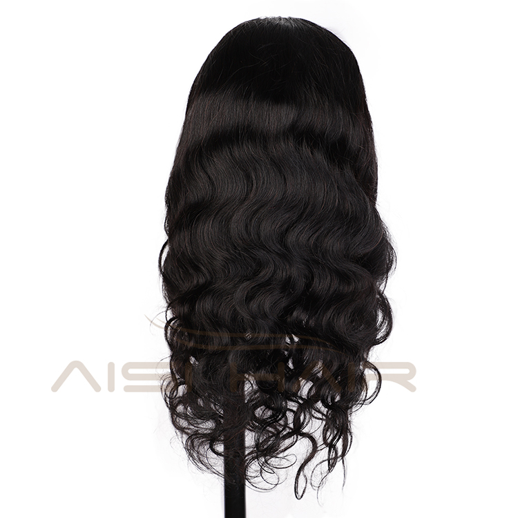 Aisi Hair High Quality Long Wavy Natural Black Wig Body Wave Swiss Lace Wig Synthetic Lace Frontal Hair Wigs For Black Women