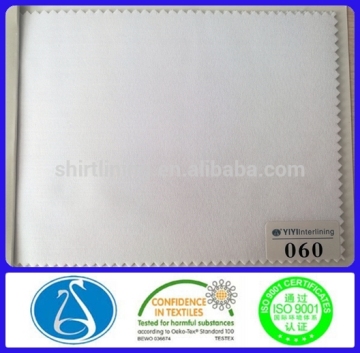 New zero formaldehyde functional series interlining wicking interlinings for men shirts