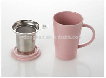 Tea Cup With Strainer With Lid