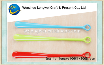 logo custom long shoe horn/metal shoe horn