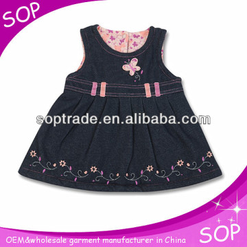 Baby summer dresses high quality summer clothes fashionable denim girl dress