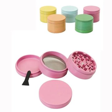 Wholesale Biodegradable Smoking Accessories: 3 Layers Pink, Yellow, Green, and Blue Grinders