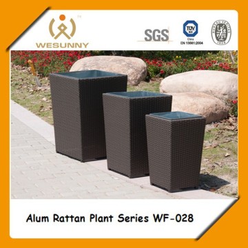 Outdoor furniture PE wicker poly rattan planter pot