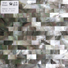 oblong shape Black mother of pearl shell mosaic