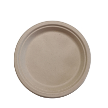 9 Inches Disposable Sugarcane Fiber Compostable Plate