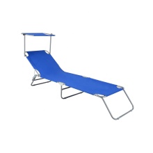 Factory Direct Metal Beach Bed Folding Lawn Chairs with Canopy: Your Comfortable Outdoor Solution