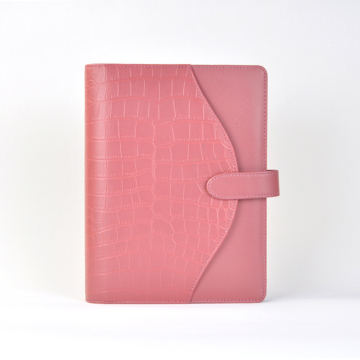 Custom PU Leather 6 Ring Binders - Leather Office Agenda Organizer with Card Holder