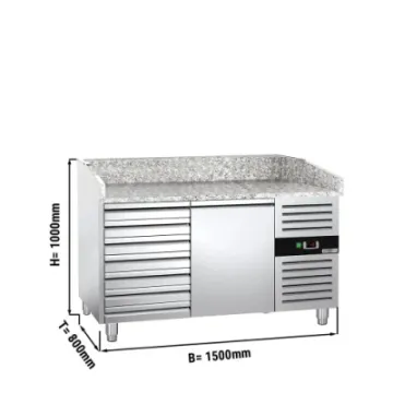 Table Chiller Refrigerated Countertop Marble